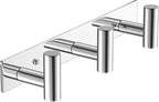 VAEHOLD Hat and Coat Wall Mount Rack - Hooks for Robes, Bags, Keys, and Towels - Bathroom Towel Hanger Organizer (Polished Chrome, “T“ Shape 3 Hooks 1 Pack)
