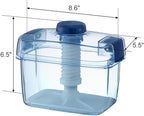 Instant Pickle Maker Vegetable Press Tsukemono Container Rectangle Made in Japan BPA Free (Blue 2.2L)