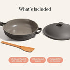 Our Place Mini Always Pan 2.0-8.5” (1.2 Qt) Nonstick, Toxin-Free Ceramic Cookware | Patented 10-in-1 Aluminum Frying & Sauté Pan | Safe for Oven, Induction & All Cooktops up to 450°F | Char