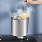 Stainless Steel 21.5QT Water Bath Canning Pot with Rack & Lid, Canning Supplies Starter Kit and 6 Pieces Canning Tools Set, Water bath Canner for Beginner