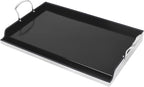 Utheer 25" x 16" Ceramic Nonstick Stainless Steel Griddle for Gas Grill, Charcoal, Large Stove Top Griddle, Non-Toxic, PFAS/PFOA/PTFE Free, Oven Up to 500°F, for BBQ, Camping & Kitchen, Black