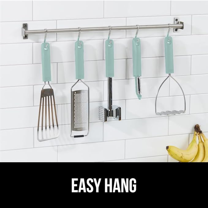 GORILLA GRIP Patented Dual-Sided Meat Tenderizer, Heavy Duty Kitchen Mallet with Soft Handle, Spiked Side Tenderizes and Smooth Flattens, Maximize Food Flavor, Commercial Grade Chicken Pounder, Mint