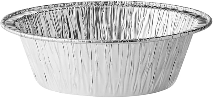 125-Pack 5 3/4" Extra Deep Foil Pie Pans - Deep 1 13/16" Disposable Aluminium Pie & Tart Pans with Full Curl Rim - For Commercial Baking, Batch Cooking, Freezer Storage & Retail Packaging