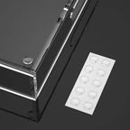 NIUBEE Acrylic Serving Tray 15x15 Inches -Spill Proof- Clear Decorative Tray Organiser for Ottoman Coffee Table Countertop with Handles