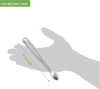 Mini Tongs 5-3/4 Inch Stainless Steel Small Serving Tongs, Tiny Kitchen Tong for Appetizers, Tea Party, Coffee Bar, Desserts, Set of 4