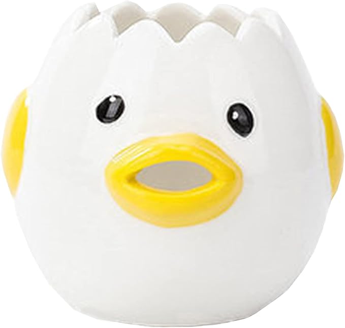 Cartoon Egg Separator Mini Egg White and Yolk Separator Practical and Simple Ceramic Egg Separator Suitable for Kitchen Baking Small Tools