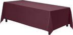 Gee Di Moda Rectangle Tablecloth - 90 x 156 Inch Burgundy - Heavy Duty Washable Polyester - 8 Ft Table, Holiday Party, Wedding & Baby Shower