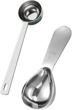 Coffee Scoop Set – 30ml Curved & 15ml Round Stainless Steel Measuring Spoons – Dual Design for Perfect Coffee Tea, & More – Ergonomically Balanced Handles
