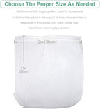 2 pack - XL 12"x12" Nut Milk Bags Reusable Food Strainers Nut Bags For Almond/Soy Milk Greek Yogurt Professional for Cold Brew Coffee Tea Beer Celery Juice Fine Nylon Mesh