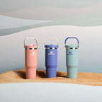 Stanley IceFlow 2.0 Flip Straw Tumbler with Handle 30 oz | Twist On Lid and Flip Up Straw | Leak Resistant Water Bottle | Insulated Stainless Steel | BPA-Free | Exclusive Lupine