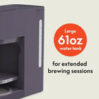 BELLA VersaBrew 2-in1 Coffee Maker, K-Cup compatible, Brew 3 Sizes Carafes & Single Serve Cups, Dishwasher Safe Reusable Filter & Filter Holder, Iced Coffee Function, 60oz Tank, Plum