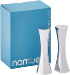 nambe Kissing Salt & Pepper Shakers | 2-Piece Set | Kitchen Tool | Salt Sugar Spice Pepper Seasoning Bottle for Table, RV, Camp, BBQ | 1.5-Ounce | Made of Metal Alloy | Designed by Karim Rashid
