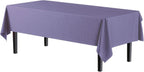 Exquisite 12-Pack Premium Plastic Tablecloth 54in. x 108in. Rectangle Table Cover - Lavender