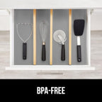 GORILLA GRIP Slip Resistant Drawer and Shelf Liner 2 Pack, Non Adhesive Water Resistant, Easy Clean and Trim, Smooth Surface Liners for Kitchen Cabinet Shelves Drawers Pantry 20 IN x 20 FT, Light Gray