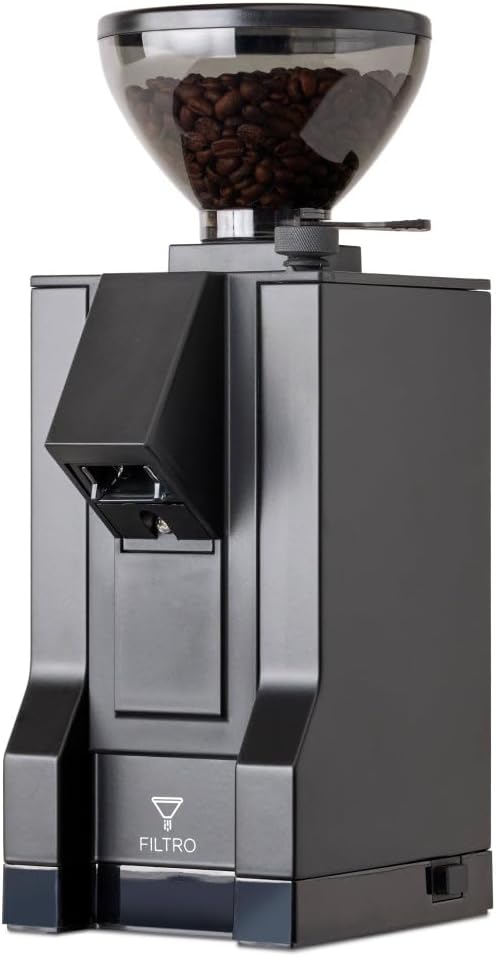 Eureka Mignon Filtro Brew Coffee Grinder | Stepless | On-Demand Grinding | Drip | Pour Over | Black