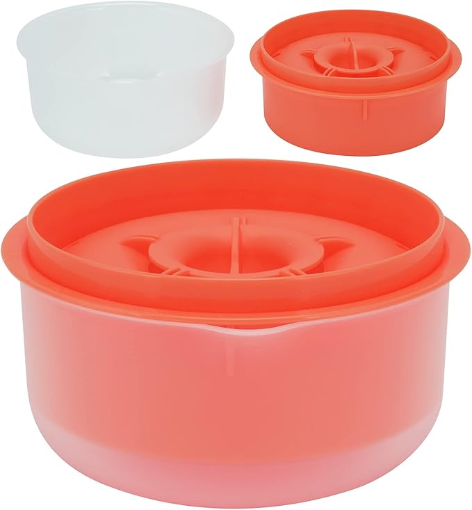 Egg Separator, Easy to, Separates up to 6 Yolks, Non, Reusable for Home Bakery (dark deep orange)