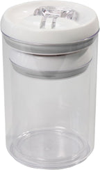 Felli Flip Tite Storage Container with Lid 6" ROUND Airtight Ring Lock Top, Plastic Canister Jar for Flour Sugar Rice Protein Powder Coffee Cracker Kitchen Pantry Organizer (1, 6" Round Nest-M 2pk)