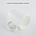 14 oz White Coffee Mugs Set of 2, Fine Bone China Lightweight Porcelain Coffee Cups With Handles for Hot Milk Cappuccino Mocha Cocoa Latte Espresso Coffee, Dishwasher & Microware Safe