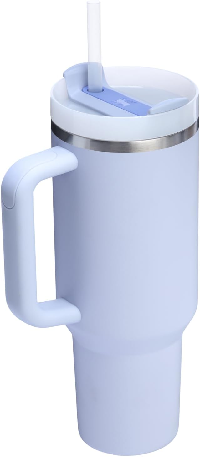 Stanley Quencher H2.0 Tumbler with Handle and Straw 40 oz | Flowstate 3-Position Lid | Cup Holder Compatible for Travel | Insulated Stainless Steel Cup | BPA-Free | Dew Drop