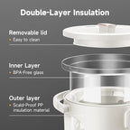 Joydeem Hot Water Dispenser, Glass Water Boiler and Warmer, 5 Keep Warm Temperature Settings, Support ℉ & ℃, 3L/101Oz/12 Cups, JD-DSP203, White