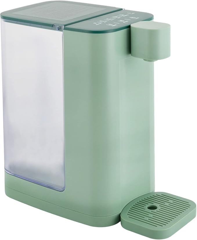 Instant Hot Water Dispenser, 1600W 110V 3L Electric Tea Kettle Large Water Boiler Maker Countertop Water System Dispenser Adjustable 5 Temperatures &2 Water Outputs for Homes Offices Schools (Green)