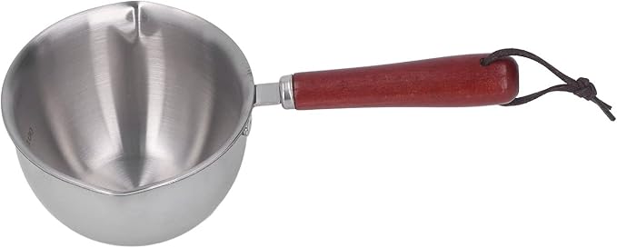 Melting Pot,Nonstick Stainless,Butter Milk Pot, Stainless Steel Butter Warmer Coffee Warmer Milk Pot Steel Milk Coffee Warmer with Dual Pour Spouts Small Saucepan for Syrup