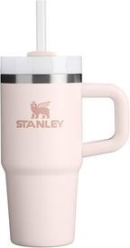 Stanley Quencher H2.0 Tumbler with Handle and Straw 14 oz | Flowstate 3-Position Lid | Cup Holder Compatible for Travel | Insulated Stainless Steel Cup | BPA-Free | Rose Quartz 2.0