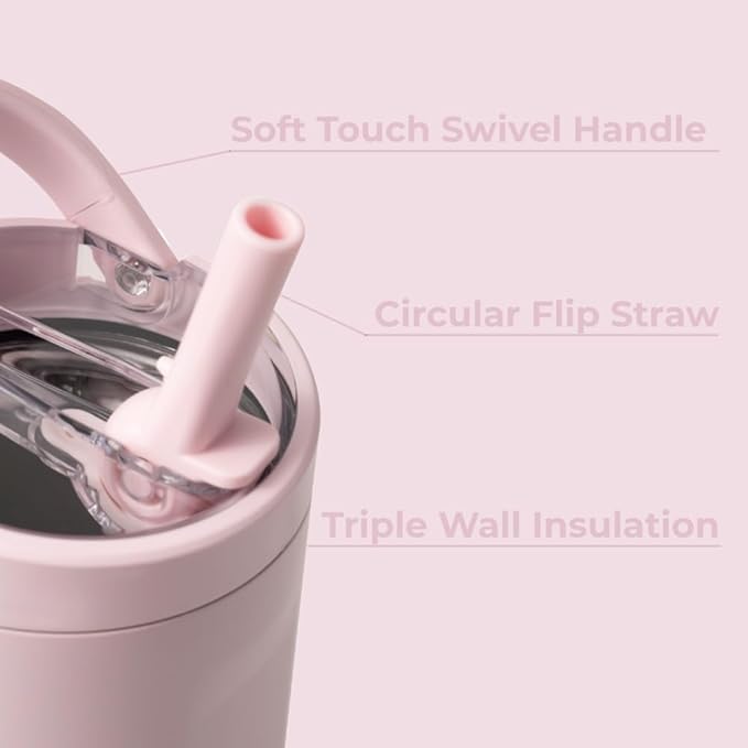 HydroJug Sport - Stainless Steel Tumbler with Straw, Vacuum Insulated, 40oz Leakproof Water Bottle, Ergonomic Design, Reusable, Dishwasher Safe, Rubber Base, Durable for Gym or Outdoors, Pink Sand