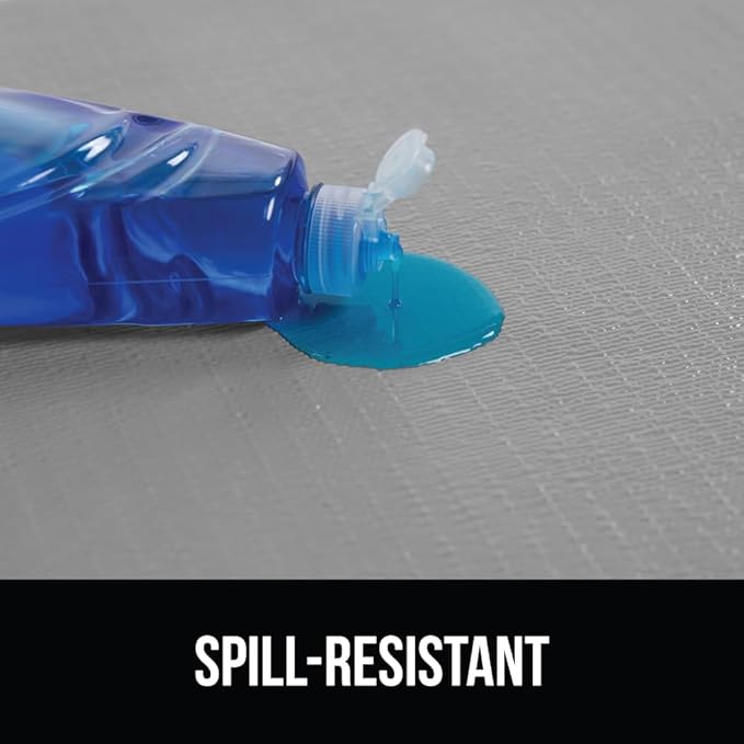 GORILLA GRIP DripGuard Drawer and Shelf Liner for Cabinet, Slip Resistant Non Adhesive Protection for Kitchen, BPA Free Smooth Surface Plastic Liners for Cabinets, Bathroom Drawers, 12x120 Inch, Gray