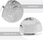 HEMOTON Stainless Steel Stackable Steamer Basket: 22cm Metal Steamer Pot Insert Pan Steaming Cookware for Dumpling Eggs Bun Dim Sum Meat Fish Rice Vegetable