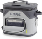 CORE Magnetic Leak Proof Soft Cooler with Waterproof Zipper | Insulated Bag Portable Ice Chest Box | Best Soft Cooler for Food & Beverages for Tailgating, Car Camping, Travel, and Family Beach Picnics