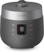 CUCKOO CRP-ST0609FG 6-Cup (Uncooked) / 12-Cup (Cooked) Twin Pressure Rice Cooker & Warmer with Nonstick Inner Pot, 16 Menu Options, 3 Voice Guide, Auto Clean (Gray)