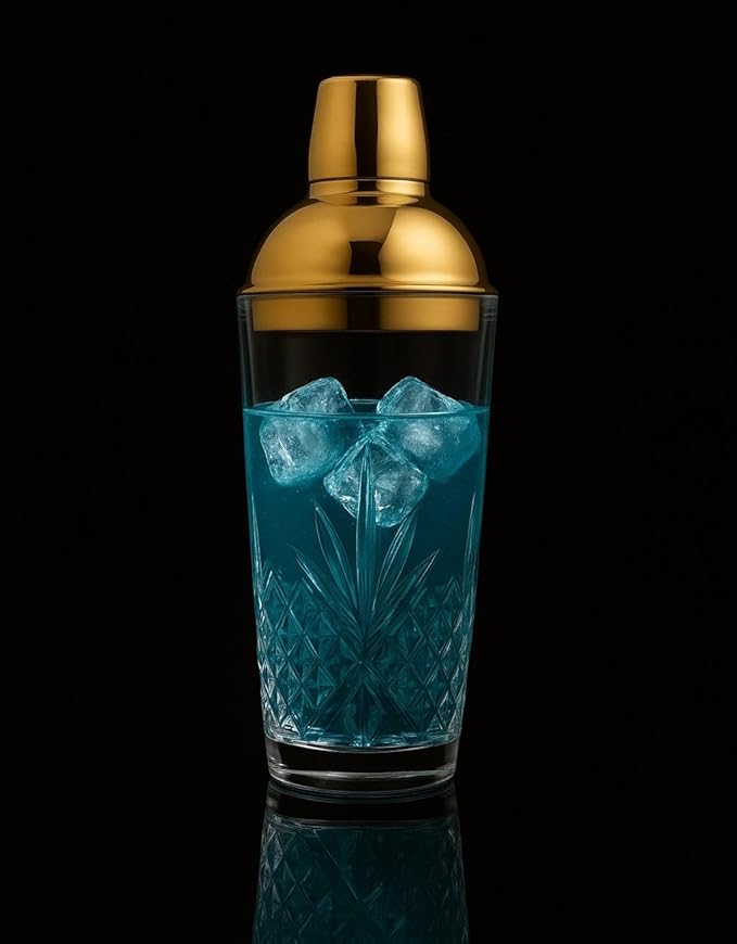 Godinger Dublin Cocktail Shaker, Martini Shaker, 17oz (Gold)