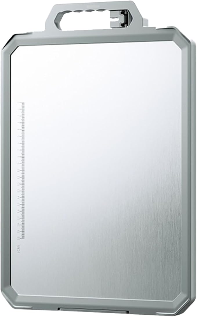 Extra Large Stainless Steel Cutting Board - Double Sided with Hidden Whetstone | Rust-Proof, Knife-Friendly Surface, BPA Free, Thickened & Non Slip | Dishwasher Safe 17x12 Inch