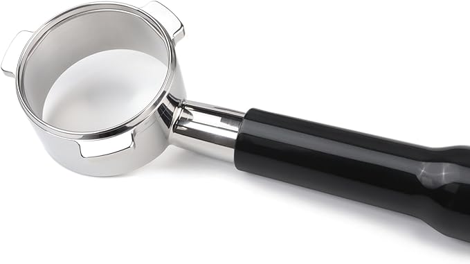 54mm Bottomless Portafilter Compatible with Breville Barista Express, BES870XL, BES870BSXL, BES878BSS, BES880BSS Espresso Machine (ABS Handle-Black)