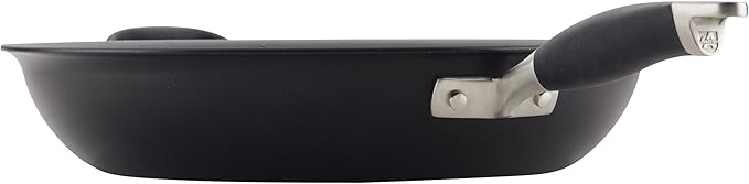 Anolon Advanced Home Hard Anodized Nonstick Frying Pan, 14.5 Inch – Large Skillet with Helper Handle, 14 Inch Nonstick Frying Pan, Durable Cookware - Onyx