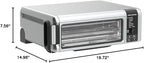 Ninja Digital Air Fry Countertop Oven, 8-in-1 Functionality, 1800W, Flip-Up Design, XL Capacity, Air Fry Basket, Wire Rack & Crumb Tray, Silver, SP101