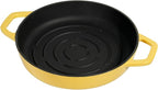 Cast Iron Bread Oven With Cloche Lid for Baking - Yellow Enameled Dutch Oven With Dome Lid for Sourdough - 5 qt