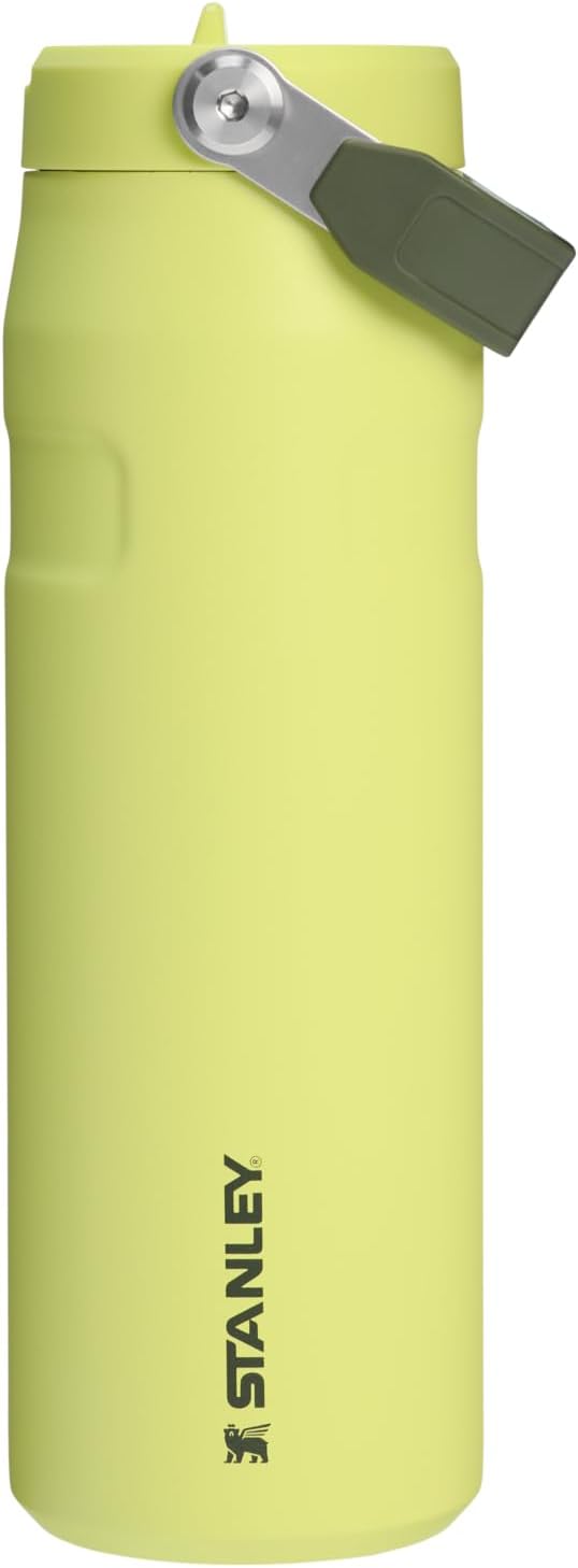 Stanley IceFlow Flip Straw 2.0 Water Bottle 24 oz | Built-In Straw for Travel and Sports | Lightweight and Leak Resistant | Insulated Stainless Steel | BPA-Free | Prickly Pear