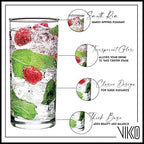 Vikko Water Glasses, Set of 12 Drinking Glasses, Thick and Durable Tumbler, 10 Ounce Tall Kitchen Glasses, Dishwasher Safe Highball Glass Tumbler, Heavy Duty Cups