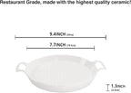 Round 7.4 Inch Au Gratin Baking Dishes, Set of 2, Porcelain Baking pan Oven Safe, Roasting Lasagna Pans, for Casserole Dish, Pie Plate, Baking, Small Plates, Au Gratin Baking Dishes