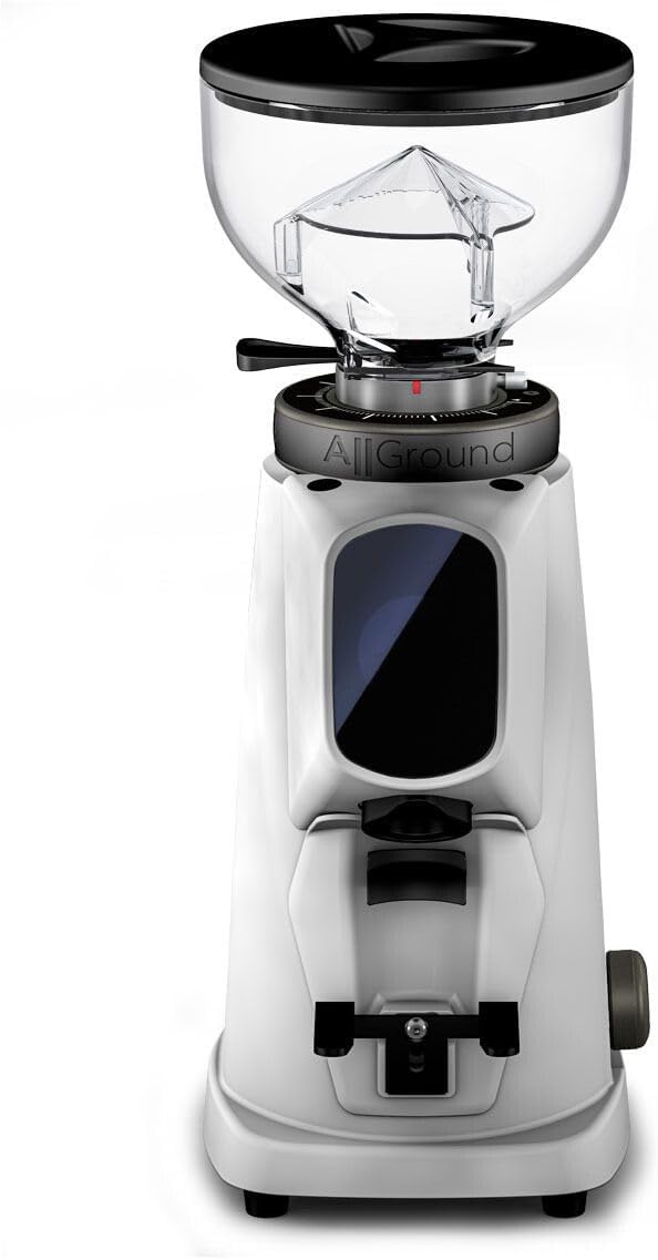 AllGround Sense All Purpose Home Coffee Grinder - Residential Grinder - Made in Italy - By Fiorenzato (White)
