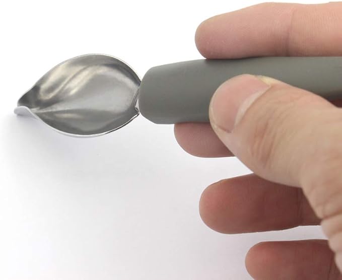 Professional Small Precision Culinary Drawing Decorating Spoons Set,2 Pcs Multi-use Stainless Steel Chef Culinary Drawing Spoons for Decorative Plates,Cake,Dessert with Comfortable Handle