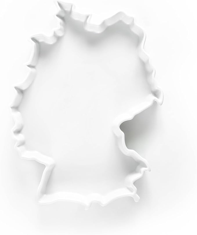 World Plates Germany Shaped Baking Dish Serving Platter or Decorative Tray Charming Porcelain Bakeware Oven Microwave and Dishwasher Safe