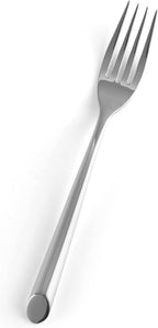 Nambe Stainless Steel Flatware Set – 5-Piece Cutlery with Angled Handle Design, Modern Fork, Knife & Spoon for Tableware Decor – Convenient Cleaning, Stylish & Long-Lasting Tableware