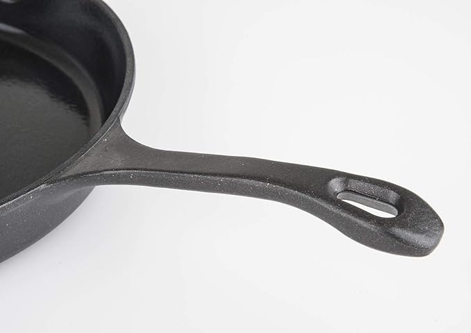 Viking Cast Iron Skillet, 10 Inch Enameled Frying Pan, Kitchen Cookware, Charcoal