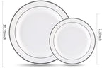WDF 60PCS Silver Plastic Plates Disposable - Silver Plates Include 30 PCS 10.25inch Silver Dinner Plates and 30PCS 7.5inch Silver Salad Plates for Wedding & Party