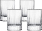 Luigi Bormioli Bach 2.25 oz Liqueur Glasses, Set of 4 - Fine Laser-Cut Rims Durable Thick Base, Made of SON-hyx Crystal - Sinuous Design Mixed Drink Glass - Made in Italy, Dishwasher Safe