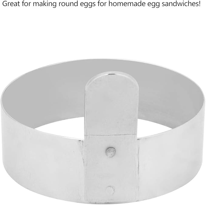 Egg Ring, 3.5in Stainless Steel Round Ring for Frying Eggs Pancakes Maker Molds Cooking Shaper for Breakfast