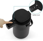Airpot Coffee Dispenser with Pump - Coffee Carafes for Keeping Hot - Beverage Dispenser - 102oz/3L Thermal Coffee Carafe for Hot Liquids - Stainless Steel Insulated Coffee Thermos Carafe